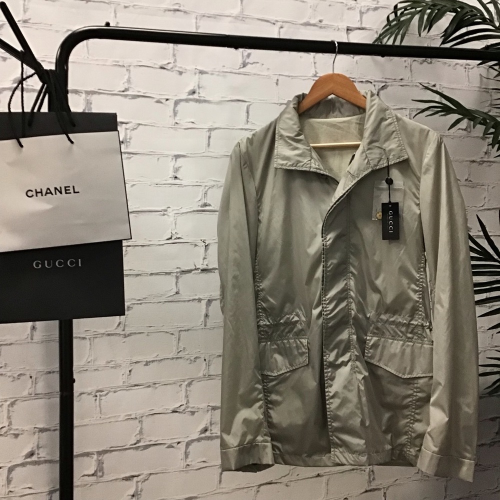 Gucci Nylon Windbreaker Silver